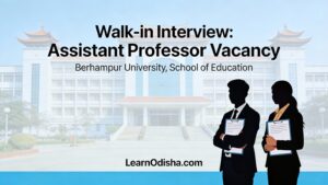 assistant professor job in odisha