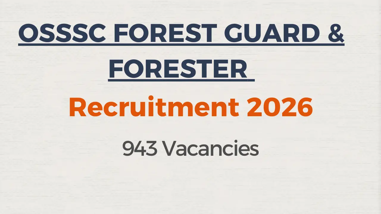 OSSSC Forest Guard & Forester Recruitment 2026