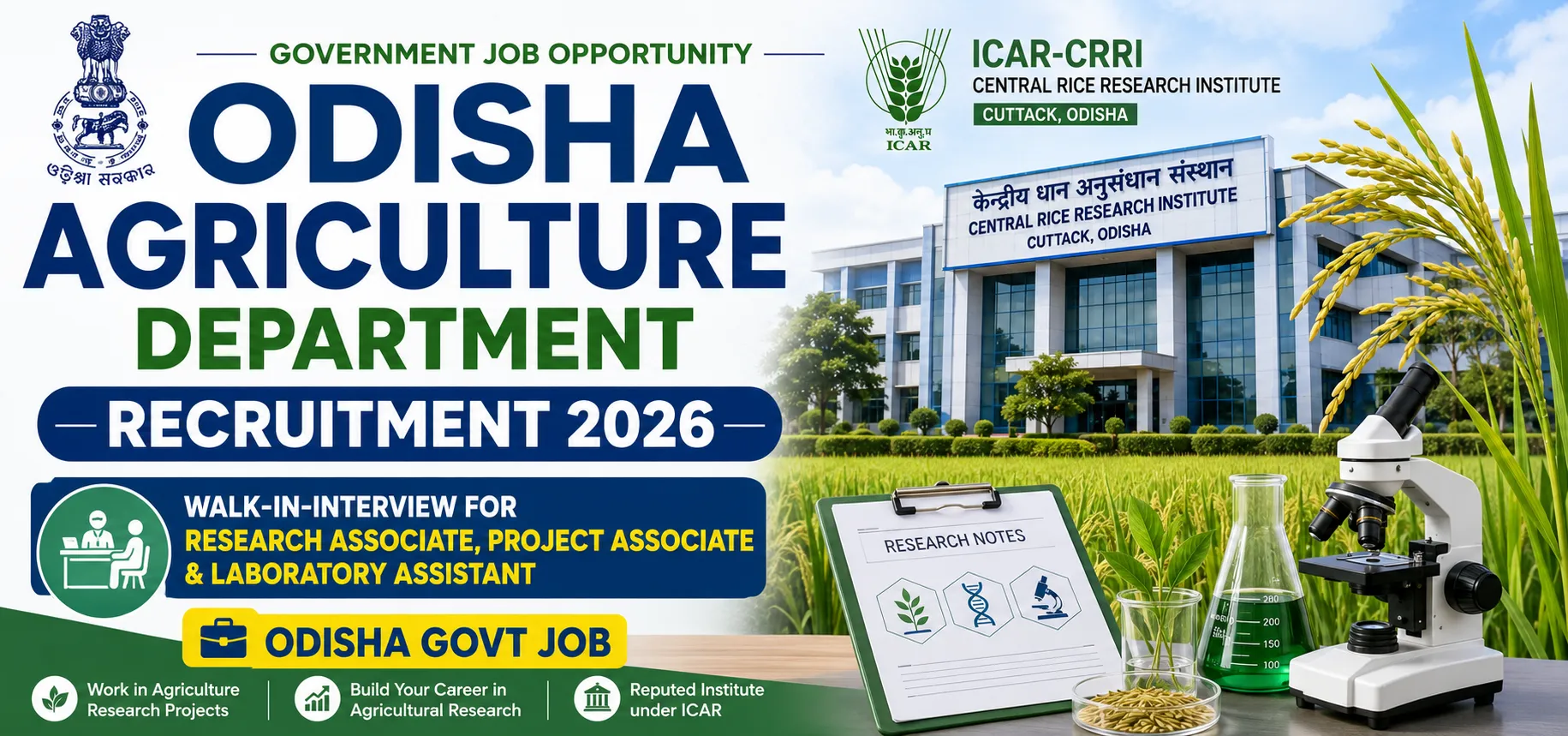 Odisha Agriculture Department Recruitment