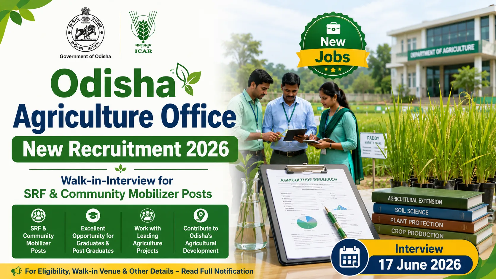 Odisha Agriculture Office New Recruitment 2026