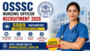 OSSSC Nursing Officer Recruitment 2026