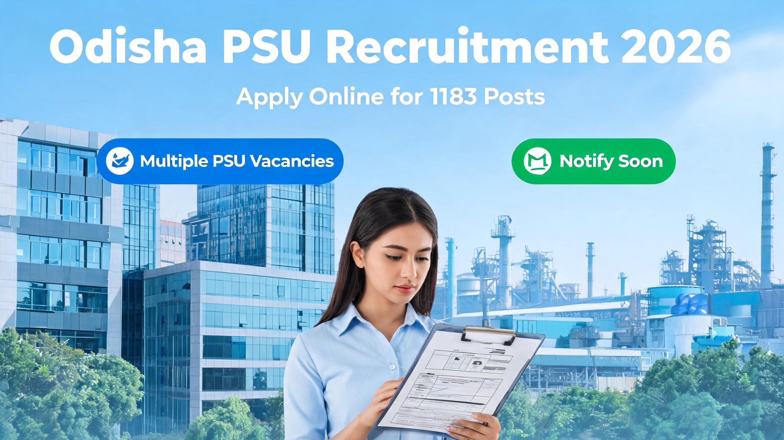 Odisha PSU Recruitment 2026: Short Notification Out for 1183 Posts