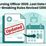 OSSSC Nursing Officer 2026 corrigendum last date extended banner