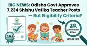 odisha shishu vatika teacher recruitment 2026