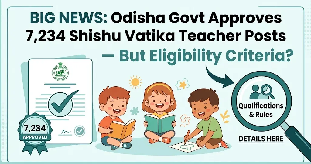 odisha shishu vatika teacher recruitment 2026