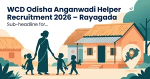 WCD Odisha Anganwadi Helper Recruitment 2026 Rayagada banner