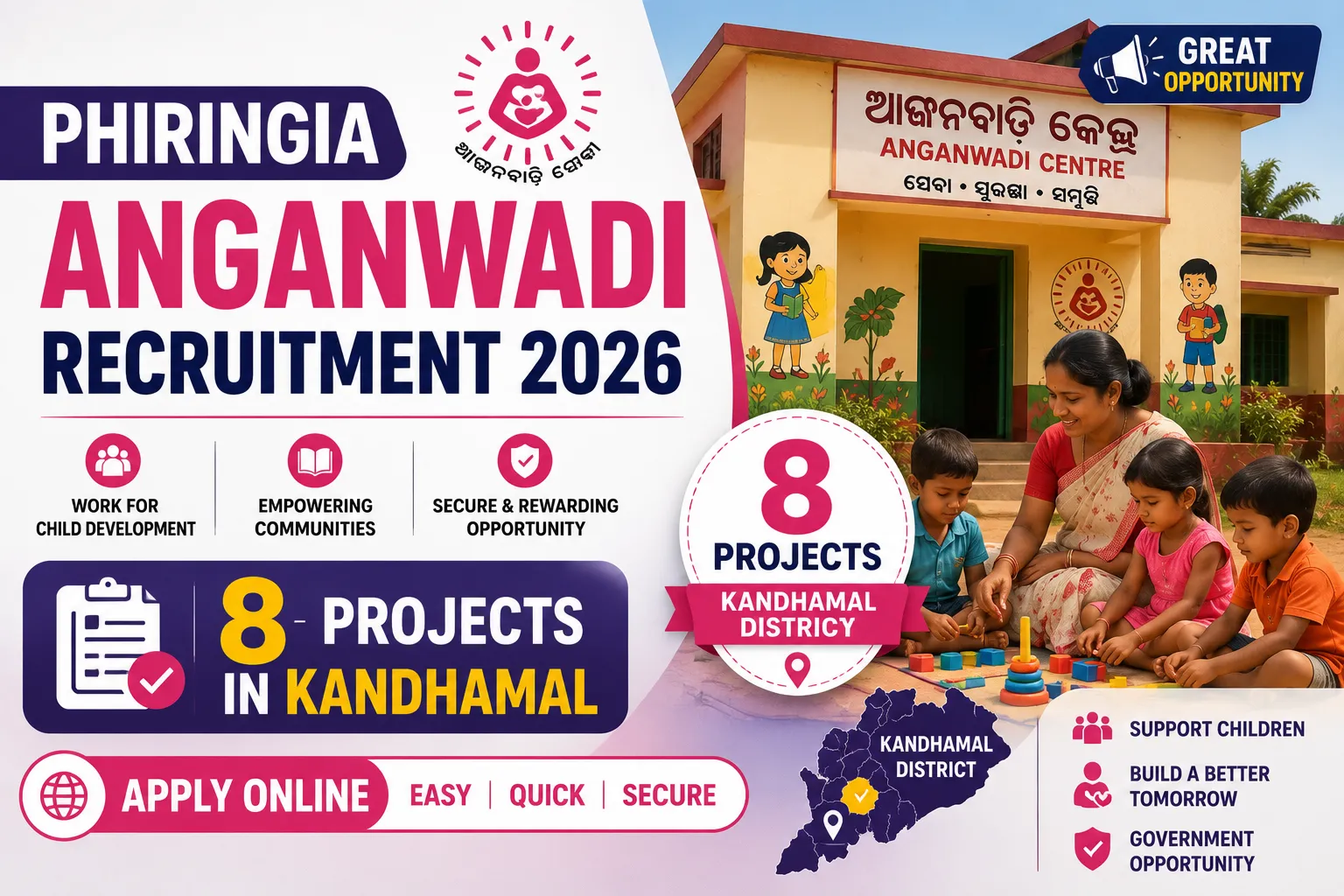 Phiringia Anganwadi Recruitment 2026