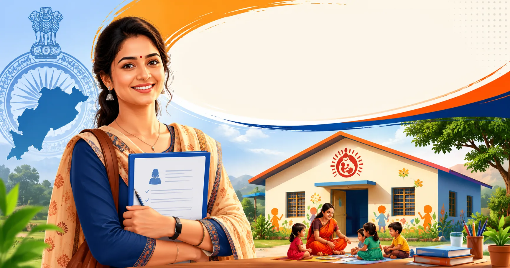 WCD Odisha Anganwadi Worker Recruitment 2026 Koraput application banner