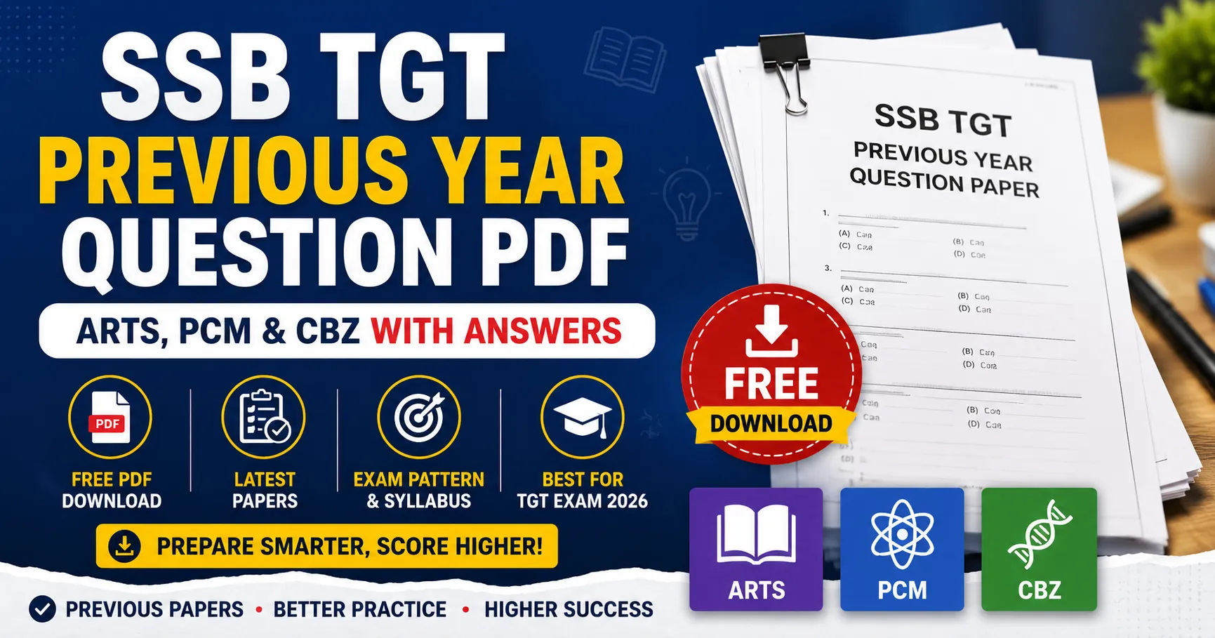 SSB Odisha TGT previous year question paper download