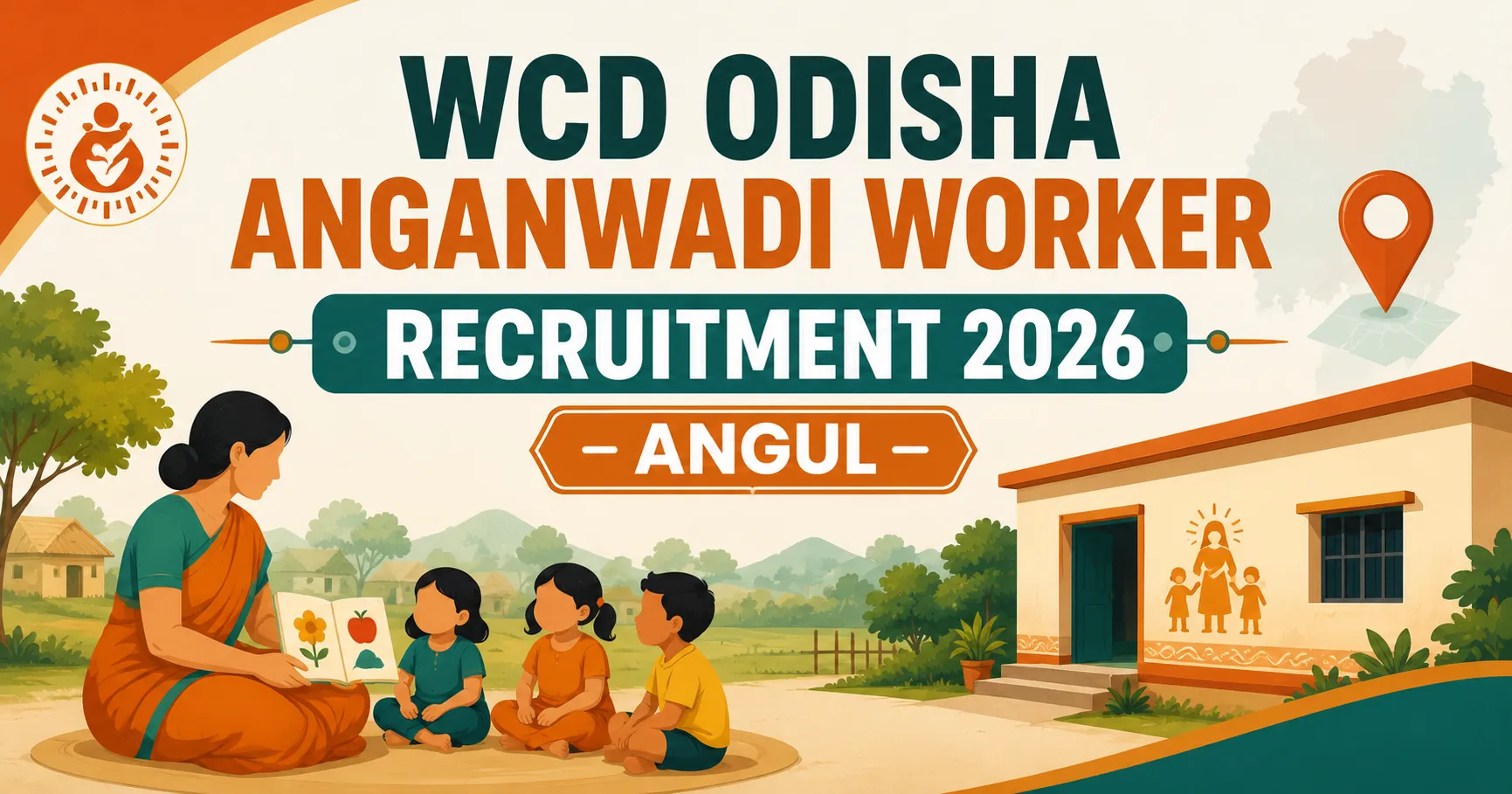 WCD Odisha Anganwadi Worker Recruitment 2026 Angul Athmallik banner