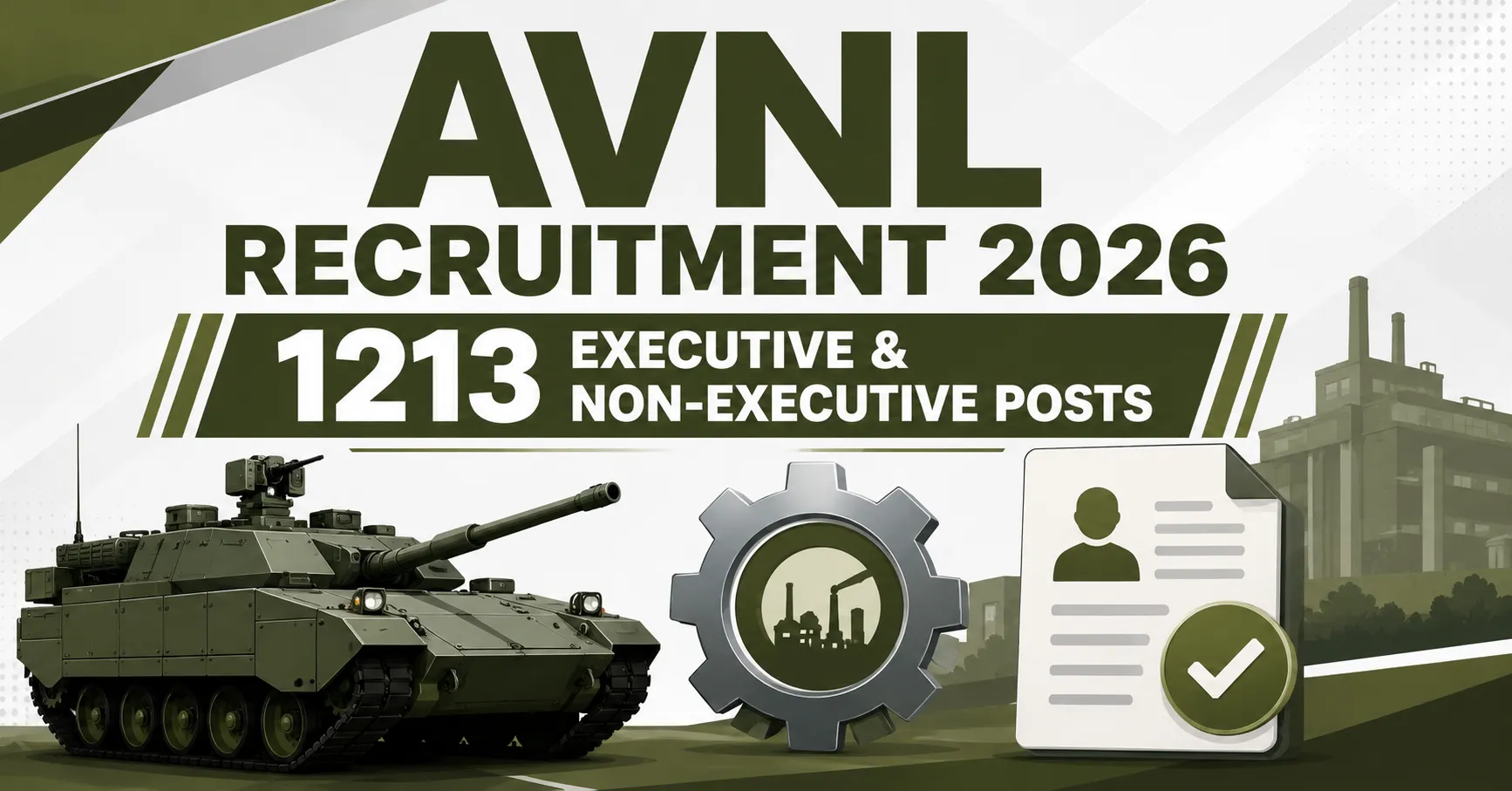 AVNL Recruitment 2026 banner 1213 executive non-executive posts
