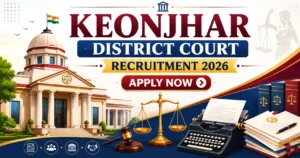 Keonjhar District Court Recruitment 2026 banner junior clerk cum copyist