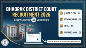 Bhadrak District Court Recruitment 2026 Official Notification Banner for Junior Clerk and Stenographer Posts