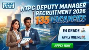 NTPC Deputy Manager Recruitment 2026 Official Notification Banner