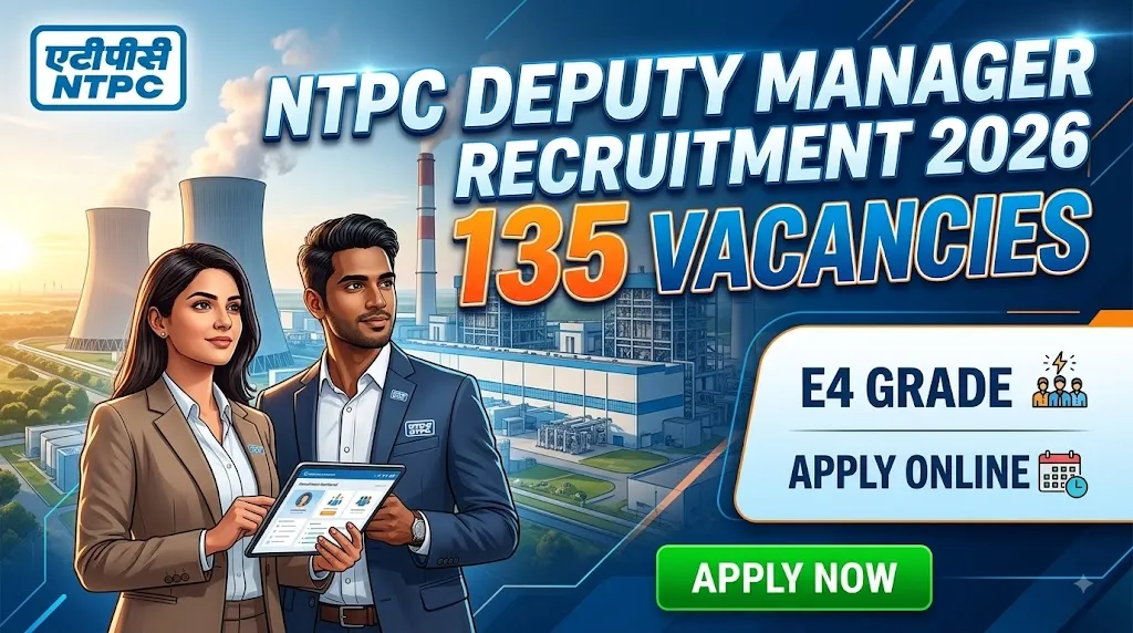 NTPC Deputy Manager Recruitment 2026 Official Notification Banner