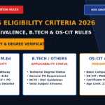 OPSC OES Eligibility Criteria 2026 Official Clarification Banner for MA Education MEd and OS-CIT