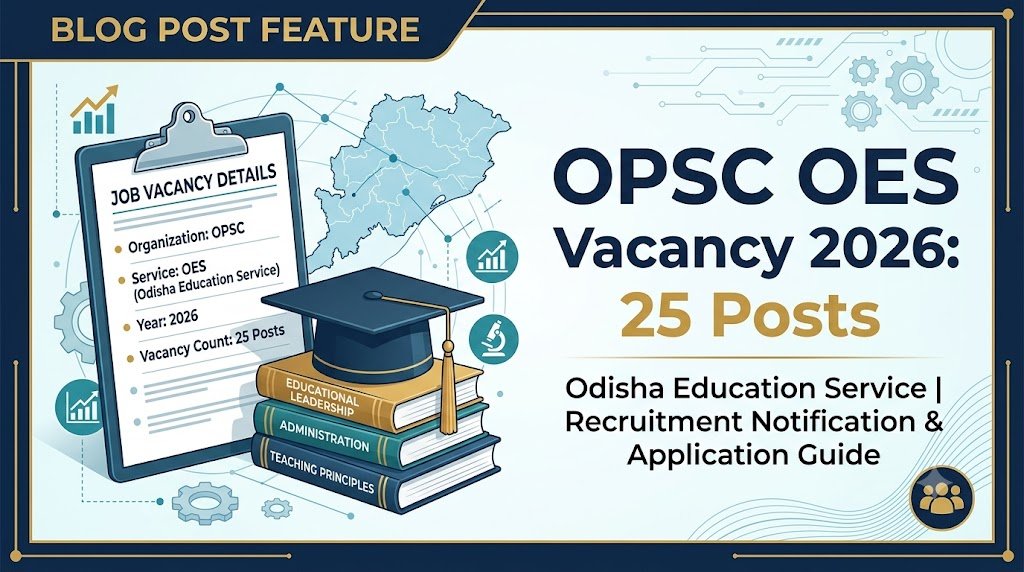 OPSC OES Vacancy 2026 Category Wise Breakdown for 25 Odisha Education Officer Posts
