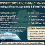 OSSTET 2026 Eligibility Criteria Breakdown for TGT Arts Science and PET