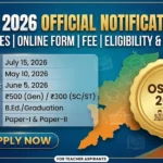 OSSTET 2026 Official Notification Banner by Board of Secondary Education Odisha