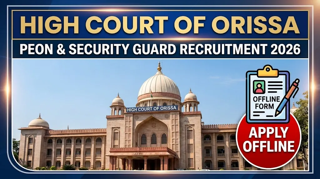 Odisha High Court Bar Council Peon and Security Guard Recruitment 2026 Official Notification Banner