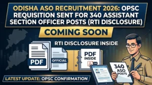 Odisha Secretariat ASO Recruitment 2026 Official Home Department RTI Letter Banner
