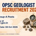 OPSC Geologist Recruitment 2026 Notification PDF - 5 Group A Vacancy Details