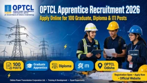 OPTCL Apprentice Recruitment 2026 Official Notification Banner for 100 Graduate Diploma and ITI Posts