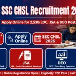 SSC CHSL Recruitment 2026 Official Notification Banner for 2536 LDC and DEO Vacancies